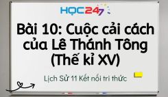 Bài 10: Cuộc cải cách của Lê Thánh Tông (Thế kỉ XV)