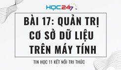 Bài 17: Quản trị cơ sở dữ liệu trên máy tính