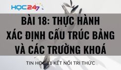 Bài 18: Thực hành xác định cấu trúc bảng và các trường khoá