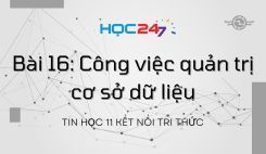 Bài 16: Công việc quản trị cơ sở dữ liệu