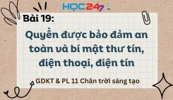 Bài 19: Quyền được bảo đảm an toàn và bí mật thư tín, điện thoại, điện tín