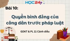 Bài 10: Quyền bình đẳng của công dân trước pháp luật