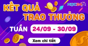 DANH SÁCH NHẬN THƯỞNG TUẦN 24/09 - 30/09