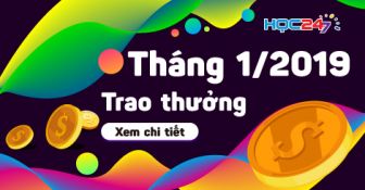 DANH SÁCH NHẬN THƯỞNG THÁNG 1/2019