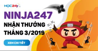 DANH SÁCH NINJA247 NHẬN THƯỞNG THÁNG 3/2019