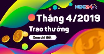 DANH SÁCH NHẬN THƯỞNG THÁNG 4/2019