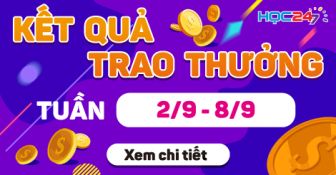 DANH SÁCH NHẬN THƯỞNG TUẦN 2/9 - 8/9
