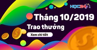 DANH SÁCH NHẬN THƯỞNG THÁNG 10