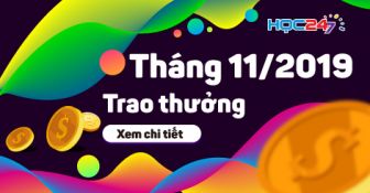 DANH SÁCH NHẬN THƯỞNG THÁNG 11