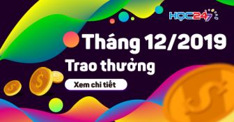 DANH SÁCH NHẬN THƯỞNG THÁNG 12