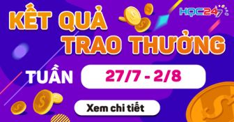 DANH SÁCH NHẬN THƯỞNG TUẦN 27/7 - 2/8