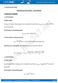Đề cương ôn tập học kì 2 môn Toán lớp 11
