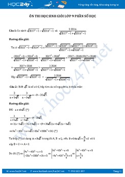 Ôn thi HSG Toán lớp 9 phần Số học