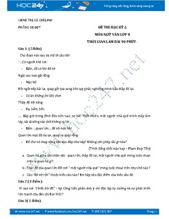 Đề thi học kì 2 môn Ngữ văn lớp 8 năm 2016 - UBND Thị xã Chí Linh