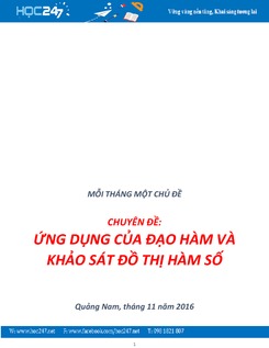 Ứng dụng đạo hàm để khảo sát và vẽ đồ thị hàm số Trần Thông