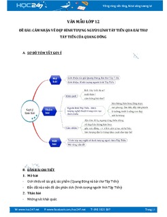 Vẻ đẹp hình tượng người lính Tây Tiến qua bài thơ Tây Tiến