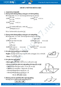 Chuyên đề Thể tích khối đa diện Hình học 12