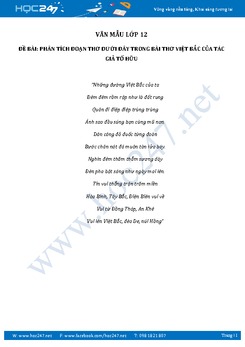 Phân tích bức tranh ra quân hùng vĩ trong bài thơ Việt Bắc