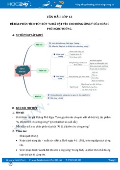Phân tích Ai đã đặt tên cho dòng sông của Hoàng Phủ Ngọc Tường