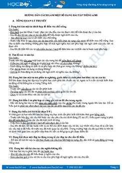 Cẩm nang hướng dẫn cách làm một số dạng bài tập tiếng Anh