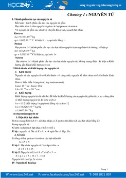 Lí thuyết và dạng toán trọng tâm Hóa học lớp 10