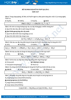 Giải chi tiết đề minh họa lần 3 môn Hóa học của Bộ GD&ĐT