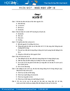 1000 Câu hỏi trắc nghiệm Hóa học lớp 10, 11, 12 có đáp án
