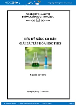 Kĩ năng cơ bản giải bài tập Hóa học THCS - Nguyễn Đức Tửu