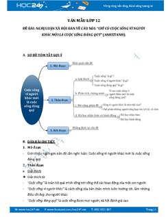 Nghị luận xã hội bàn về câu nói sống vì người khác mới là cuộc sống đáng quý