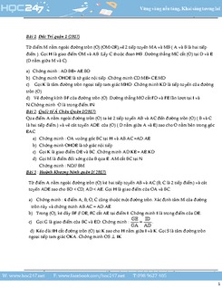 Một số bài hình học ôn thi tuyển sinh lớp 10 có lời giải (Phần 1)