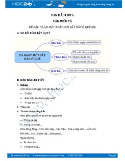 Văn miêu tả một ngày mới bắt đầu ở quê em