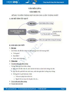 Văn miêu tả đêm trăng đẹp mà em cho là ấn tượng nhất