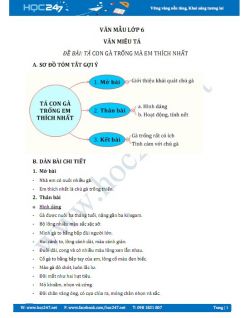 Văn miêu tả con gà trống mà em thích nhất