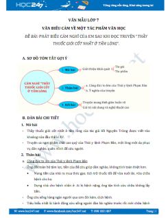 Cảm nghĩ về truyện Thầy thuốc giỏi cốt nhất ở tấm lòng