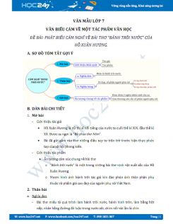 Cảm nghĩ về bài thơ  Bánh trôi nước của Hồ Xuân Hương