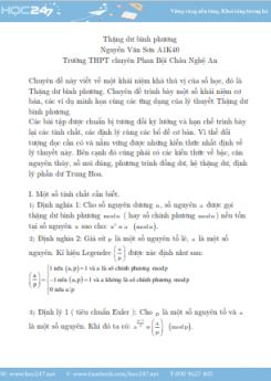 Thặng dư bình phương