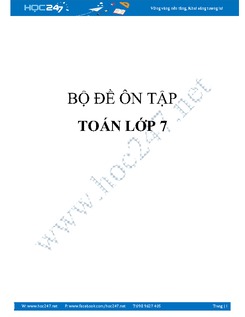 Bộ đề ôn tập Toán 7