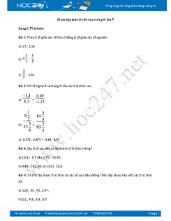 31 bài tập toán nâng cao lớp 7