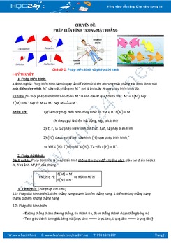 Phép biến hình và phép dời hình - Lê Bá Bảo