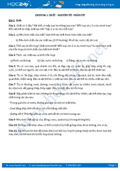 Đề cương ôn tập cả năm môn Hóa học 8