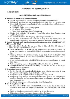 Đề cương ôn thi học kì 1 năm học 2017 môn Lịch Sử 10