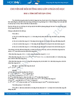 Chuyên đề bồi dưỡng học sinh giỏi toán 6