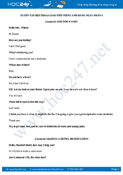 Tuyển tập hội thoại giao tiếp tiếng Anh hàng ngày Phần 4