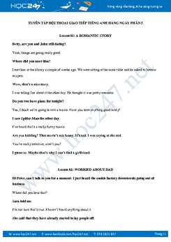 Tuyển tập hội thoại giao tiếp tiếng Anh hàng ngày Phần 5