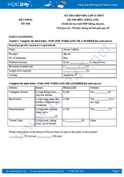 Đề cương ôn thi HSG tiếng Anh 11 khối THPT không chuyên