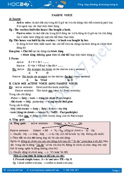 Lý thuyết và bài tập câu bị động trong tiếng Anh