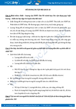 Đề cương ôn thi học kì 1 môn GDCD lớp 10 năm học 2017-2018