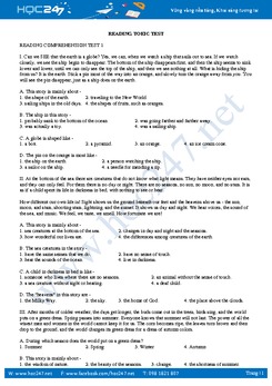 Đề thi đọc hiểu Tiếng Anh Toeic Reading Test