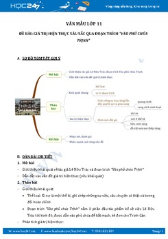 Giá trị hiện thực qua đoạn trích Vào phủ chúa Trịnh của Lê Hữu Trác