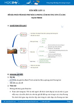 Phân tích Bài ca phong cảnh Hương Sơn của Chu Mạnh Trinh